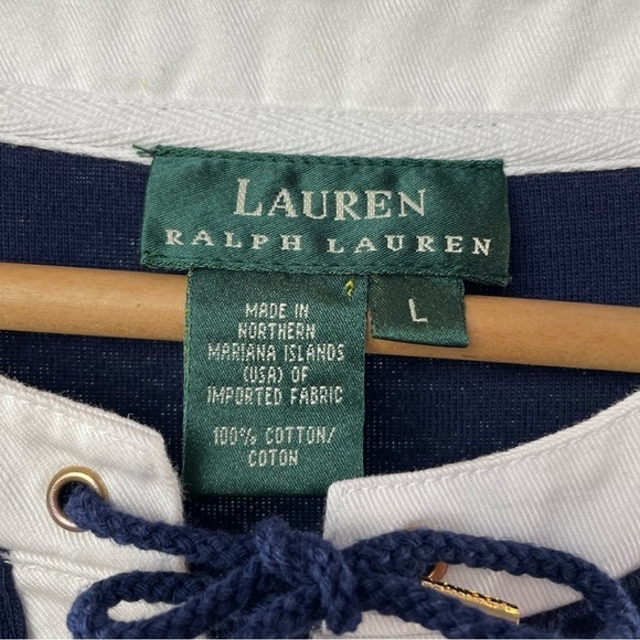 Lauren Ralph Lauren Sleeveless Lace Up Dress in Navy Size‎ Large - Picture 2 of 3